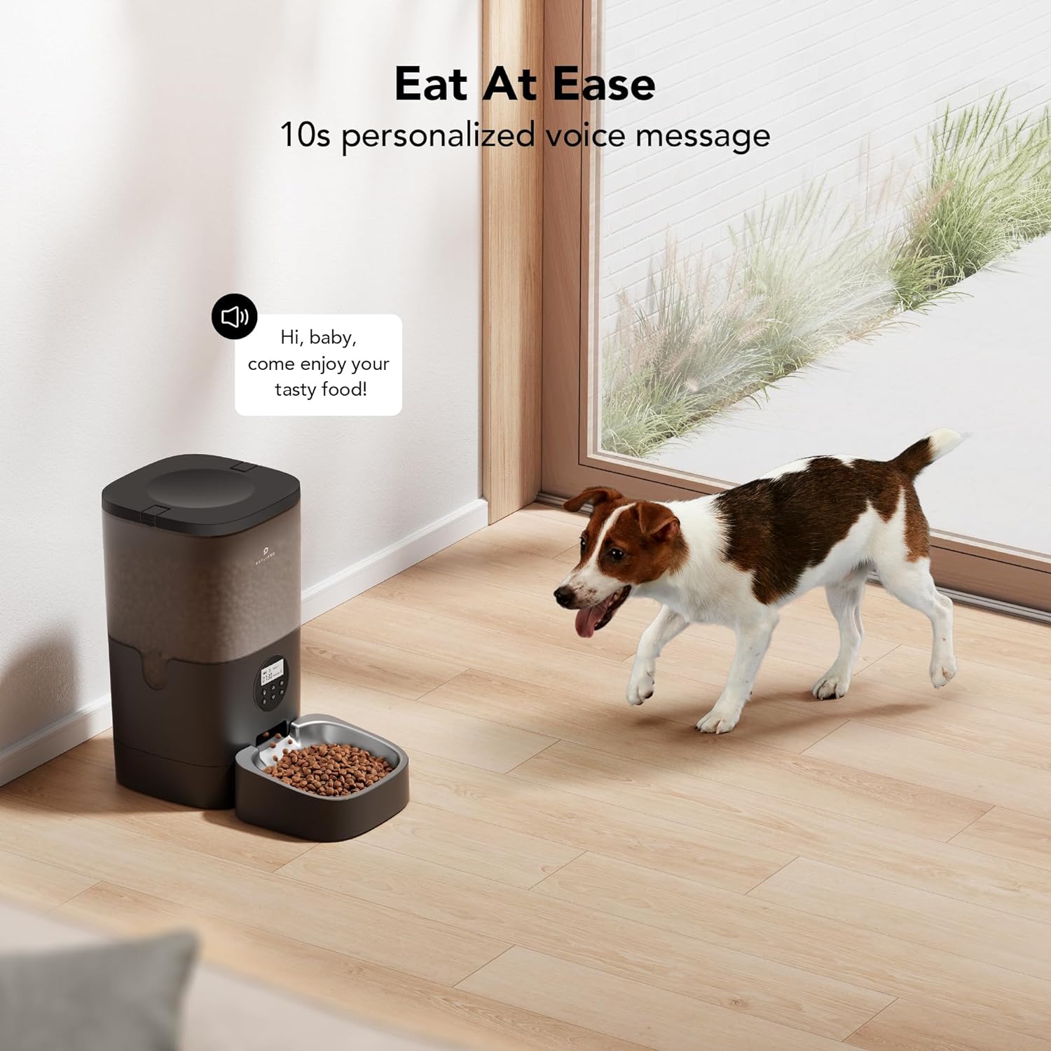 Dog Food Dispenser, PETLIBRO Automatic Dog Feeder, 6L Dog Food Dispenser with Customize Feeding Schedule, Dog Feeder Automatic with Timer Interactive Voice Recorder, Auto Dog
