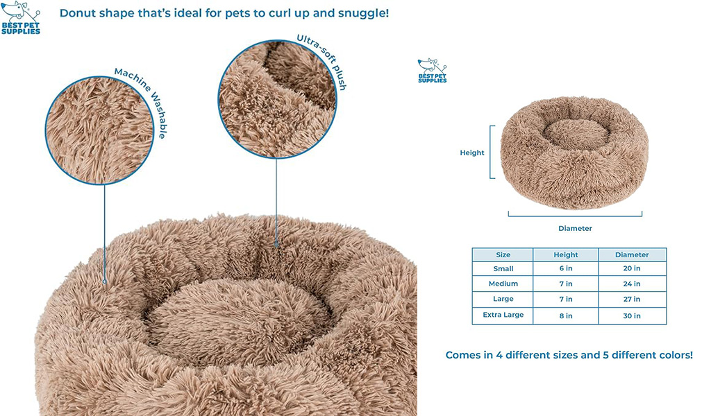 Round Calming Dog Bed