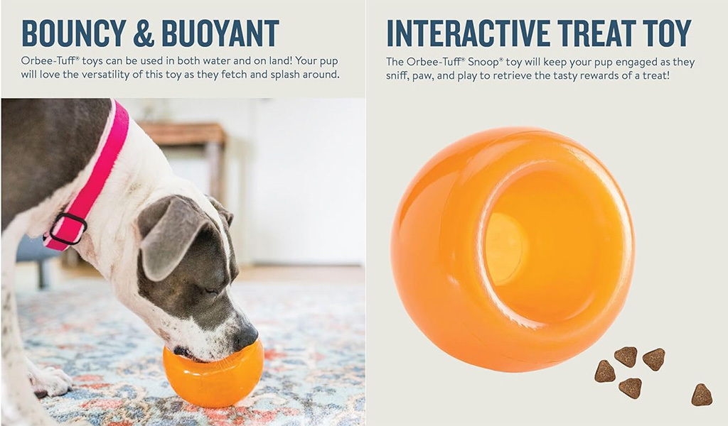 Treat Dispensing Dog Toy Orange